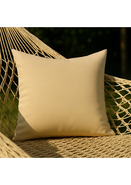 Sandy Breeze Bej Dekoratif Kırlent Kılıfı 45X45 cm %100 Keten Kare Fermuarlı Yastık Kılıfı fiyatları