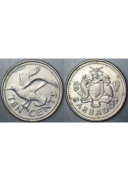BARBADOS 10 CENT 1998 MARTI TEMALI. fiyatları