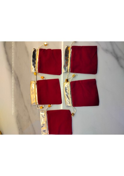 MDK Kadife Gold Mini Takı Kesesi 5li Set 12CM x 10CM fiyatları
