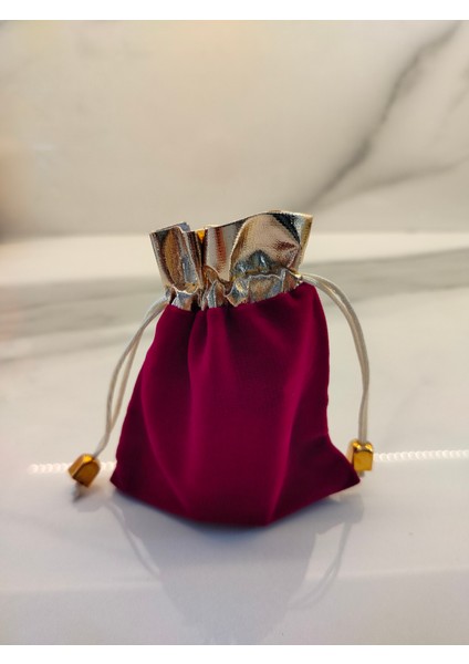 MDK Kadife Gold Mini Takı Kesesi 5li Set 12CM x 10CM