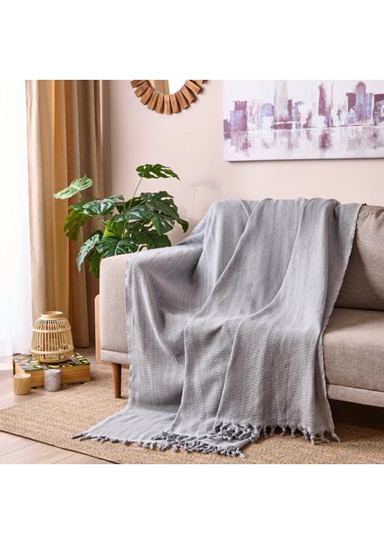 Soft Koltuk Şalı - Gri - 180X210 cm