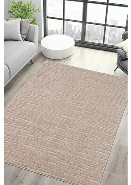 Moopy Bej Bukleli Yumuşak Soft Dokuma Yolluk Halı Salon Halısı LP1007A_BEJ fiyatları