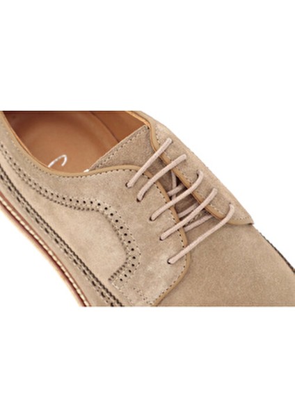 Hakiki Süet Deri Bej Oxford Erkek Ayakkabı Eva Taban - 4175 indirimleri