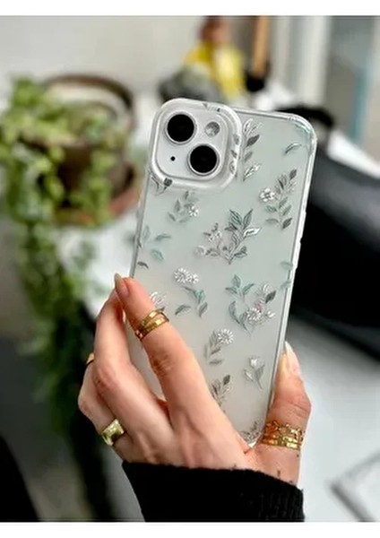 Iphone 13 - 14 ve 15 Uyumlu Darbe Önleyici Mat Şeffaf Baskılı Silikon Kılıf