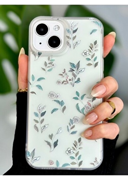 Iphone 13 - 14 ve 15 Uyumlu Darbe Önleyici Mat Şeffaf Baskılı Silikon Kılıf