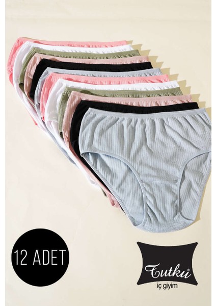 Pandora Bikini-Külot -12 Adet -Çok Renkli