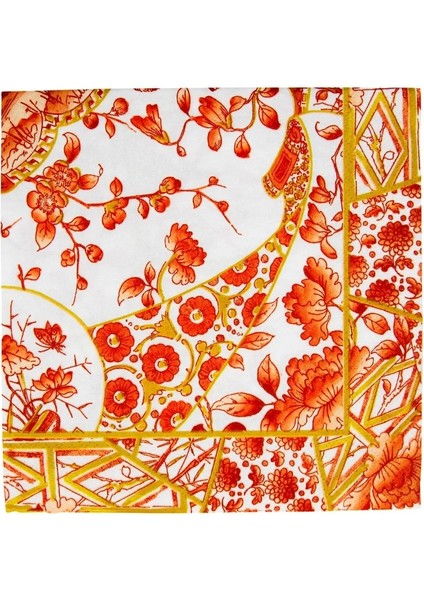 Gilded Porcelain Coral Luncheon Napkins 20 Per Package