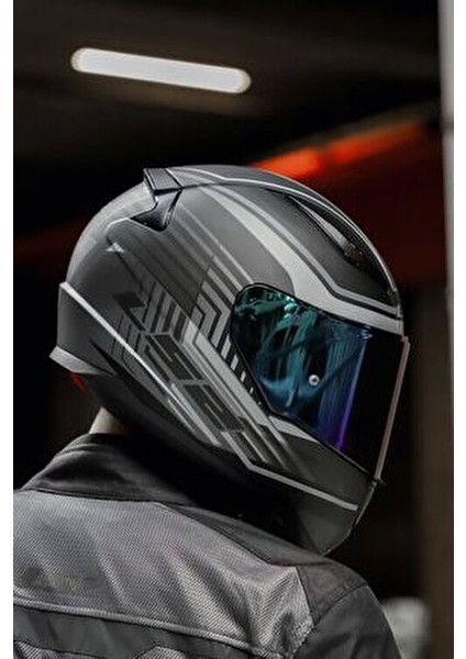 Rapıd Mat Siyah Tam Yüz Kask Bluetooth Özellikli Polikarbonat Malzeme ile 1250 gr