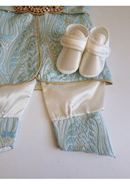 ( Patikli ) 0 6 Ay ve 1 Yaş Sünnet Mevlüt Kıyafeti , Sünnetlik Mevlütlük Şehzade Bebek Hediyelik indirimleri