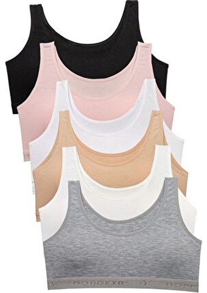 6'lı Genç Kız Pedli Kalın Askı Düz Alıştırma İlk Sütyen fırsatları