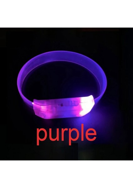 3 Modlu Pilli LED Işıklı Esnek Parti Bilekliği Mor modelleri