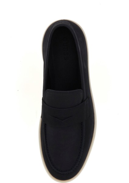 Erkek Ricky Deri Klasik Ayakkabı Tabanlı Makosen - Lacivert fırsatları