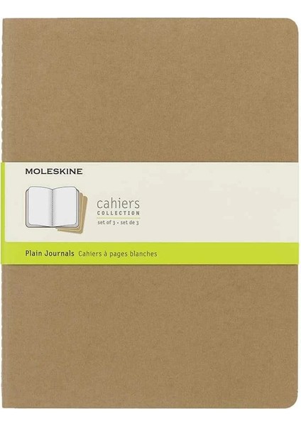 Chaier 3'lü Günlük Defter Çizgisiz Xl Boy 19X25 Cm. 120 Sayfa Supertrendt