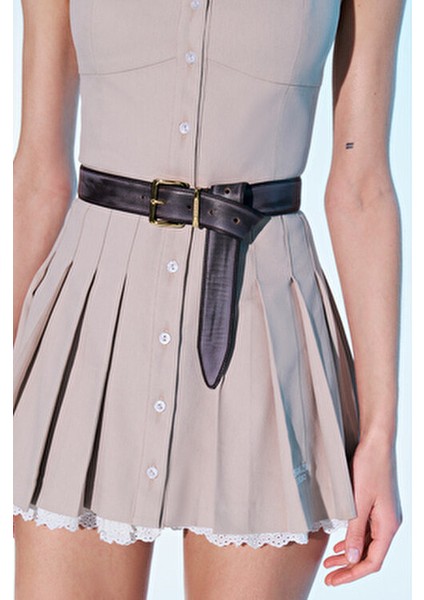 SS6048 Esila Pileli Mini Elbise indirimleri