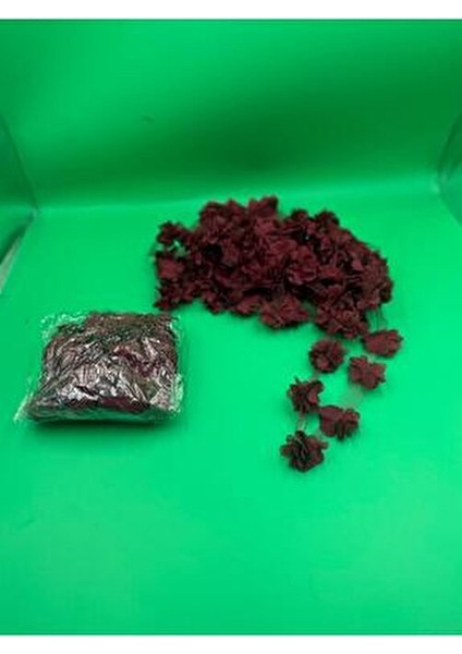 Bordo Lazer Kesim Gül Süsleme Paketleme 120 Adet Lazer Kesim Gül