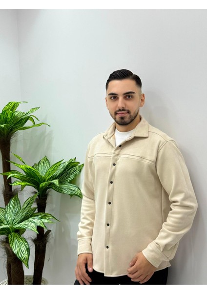Erkek Yeni Sezon Süet Çıt Çıtlı Ceket Gömlek