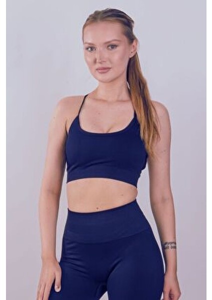 Virtus Çapraz Askılı, Pedli, Seamless/dikişsiz Büstiyer Lacivert modelleri