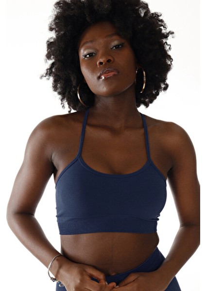 Virtus Çapraz Askılı, Pedli, Seamless/dikişsiz Büstiyer Lacivert fırsatları