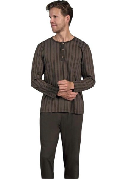 Erkek %100 Pamuk Süprem Mevsimlik Uzun Kollu Pijama Takımı 1949