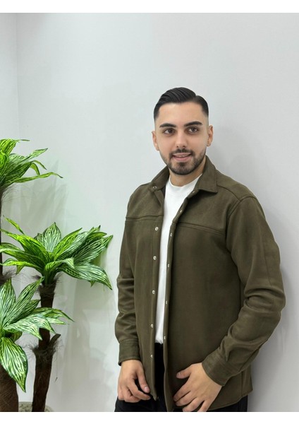 Erkek Yeni Sezon Süet Çıt Çıtlı Ceket Gömlek