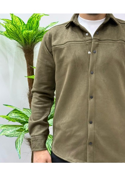 Erkek Yeni Sezon Süet Çıt Çıtlı Ceket Gömlek modelleri