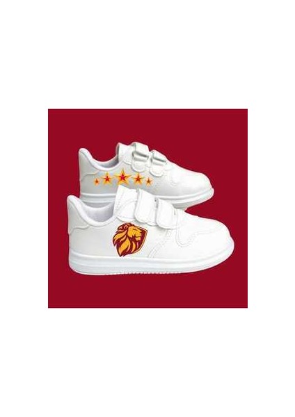 Kral Yıldızı Baskılı Beyaz Bantlı Çocuk Spor Ayakkabı Sneaker fiyatları