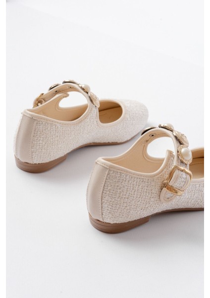 İNF-6363 Bej Havlu Desenli Baret Tokalı Günlük Bayan Ayakkabı indirimleri