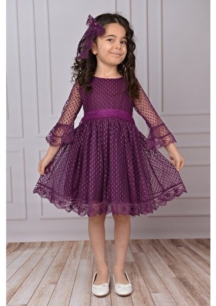 Kız Çocuk Elbise Kız Çocuk Tokalı Elbise Kız Elbise Tül Dantel Elbise modelleri