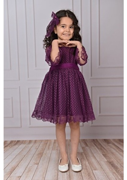 Kız Çocuk Elbise Kız Çocuk Tokalı Elbise Kız Elbise Tül Dantel Elbise indirimleri