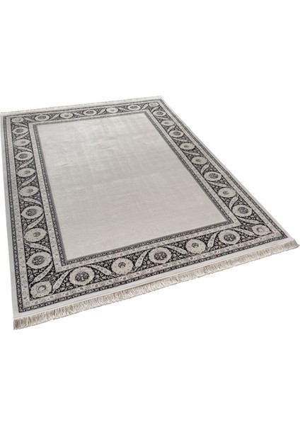 Vendome Palace 5431 Siyah Krem - Viskon Bambu Halı | Dokuma Salon Halısı modelleri