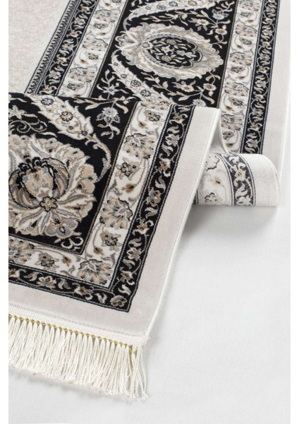 Vendome Palace 5431 Siyah Krem - Viskon Bambu Halı | Dokuma Salon Halısı indirimleri