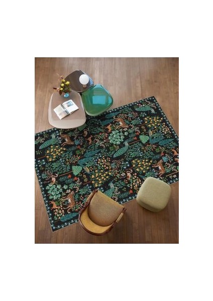 Floral Mira Füme Pastel Çok Renkli Botanik Tema Dokuma Taban Halı Mira 1319 fırsatları