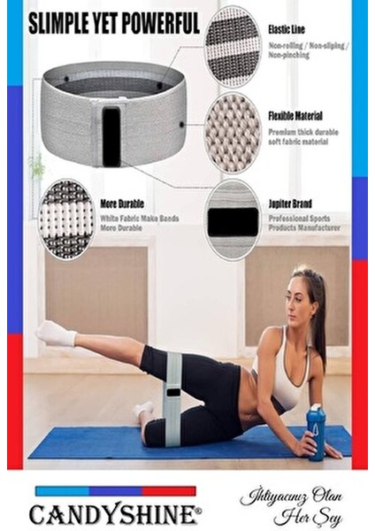 Decossa Loop Band Direnç Lastiği Egzersiz Bandı Yüksek Direnç Gri 18KG-22KG Direnç fiyatları