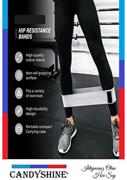 Decossa Loop Band Direnç Lastiği Egzersiz Bandı Yüksek Direnç Gri 18KG-22KG Direnç modelleri