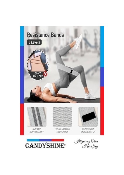 Decossa Loop Band Direnç Lastiği Egzersiz Bandı Yüksek Direnç Gri 18KG-22KG Direnç indirimleri