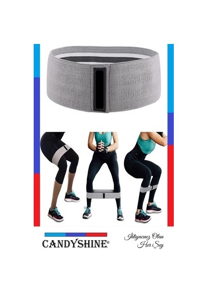 Decossa Loop Band Direnç Lastiği Egzersiz Bandı Yüksek Direnç Gri 18KG-22KG Direnç