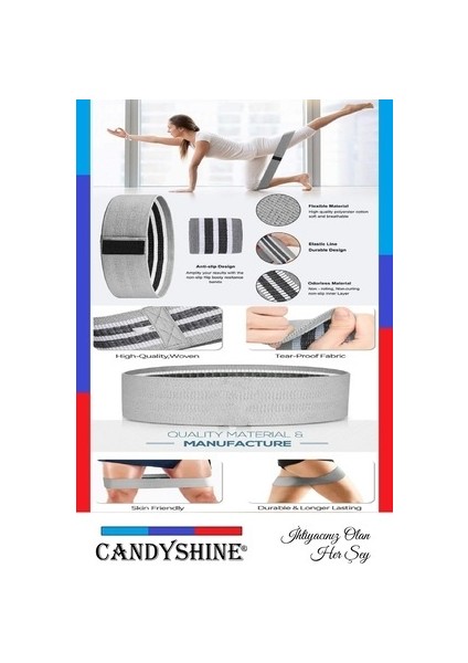 Decossa Loop Band Direnç Lastiği Egzersiz Bandı Yüksek Direnç Gri 18KG-22KG Direnç