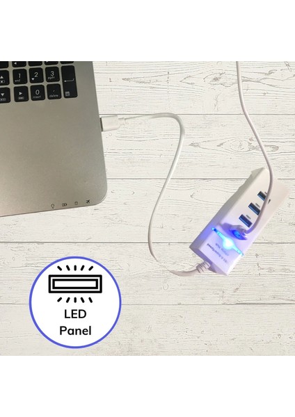 Çok Amaçlı 4 Port Girişli Güçlü USB 3.0 Port Çoklayıcı Adaptör Switch Splitter Hub 1.2m Kablo ( Lisinya ) fırsatları