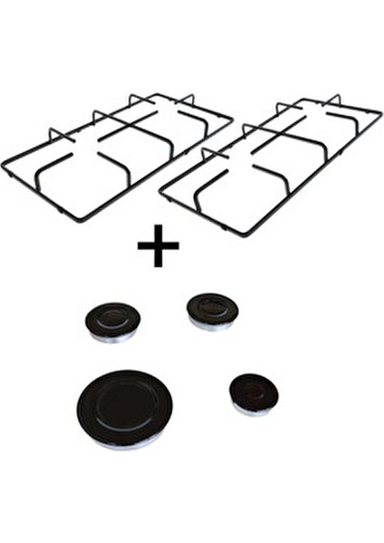 2 Ad (47,5 x 23,2) Arçelik/beko/altus ile Uyumlu Setüstü Ocak Izgarası Ocak Bek Takımı Seti