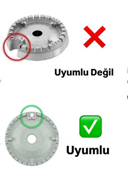 2 Ad (47,5 x 23,2) Arçelik/beko/altus ile Uyumlu Setüstü Ocak Izgarası Ocak Bek Takımı Seti