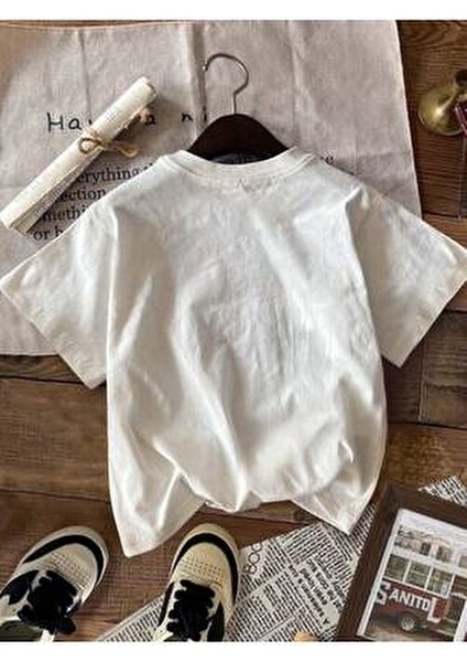 Y2K Beyaz Vintage Baskılı T-Shirt fiyatları