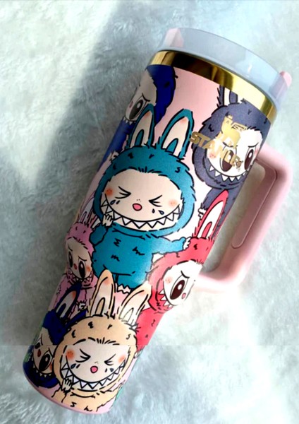 Labubu H2.0 Flow State 40 Oz Tumbler Stainless Steel Termos Paslanmaz Çelik Yalıtım modelleri