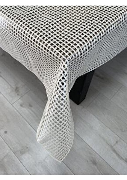 Hasır Lüx Pvc Kaplamalı Silinebilir Masa Örtüsü Su Geçirmez Şeffaf Muşamba Sofra Bezi Krem fiyatları