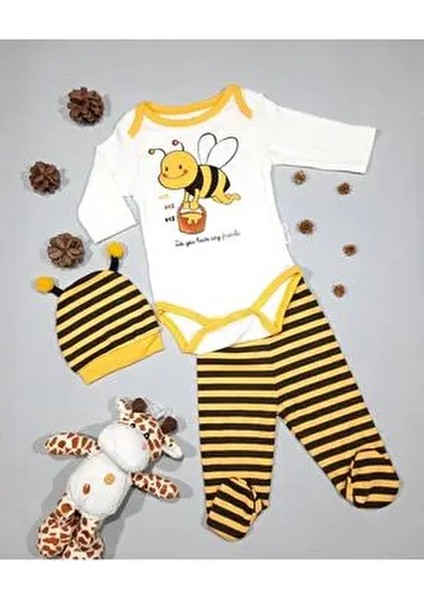 Arılı 3'lü Zıbın Bebek Takımı Badili Hastane Çıkış