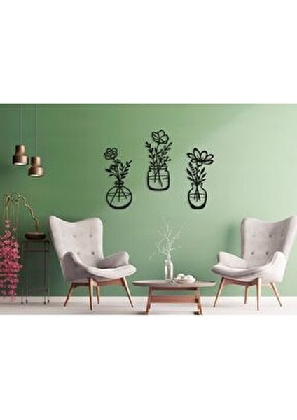 Decovista Ev Ofis Mutfak ve Banyo Için Ahşap Dekoratif Duvar Vazo Çiçekler Vase 35X15CM fırsatları