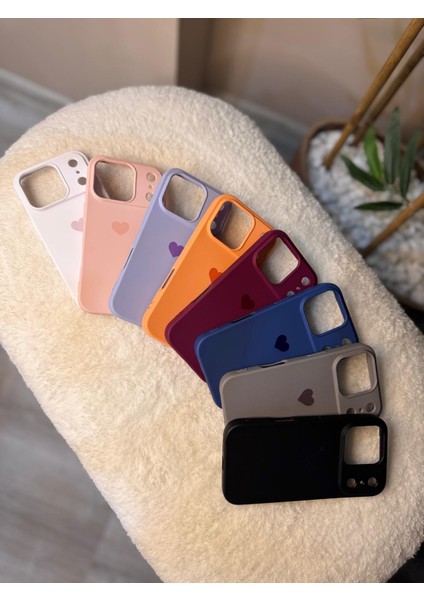 iPhone 17 Pro Uyumlu Lekesiz Lansman Kalp Logolu Içi Kadife Premium Kılıf modelleri