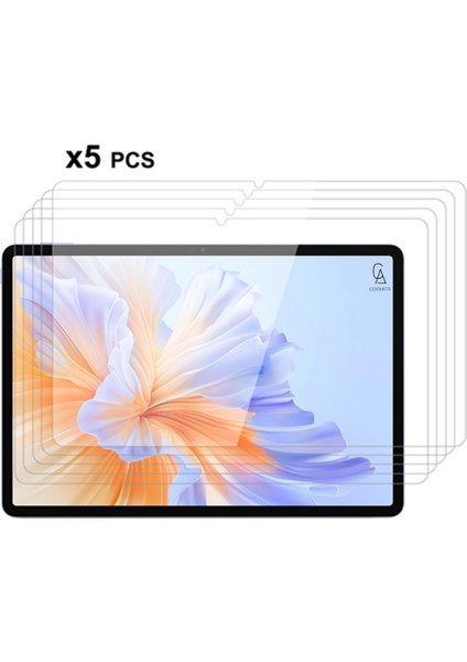 Honor Pad V9 ile Uyumlu Temperli Kırılmaz Cam Ekran Koruyucu 5 Adet