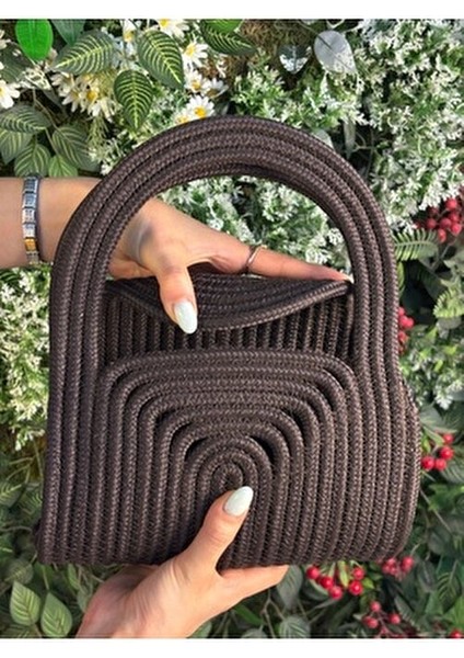 Soft Mini Jüt Hasır Portföy Clutch El Çantası Düz Desenli Plaj Tekstili Yaz Modası fırsatları