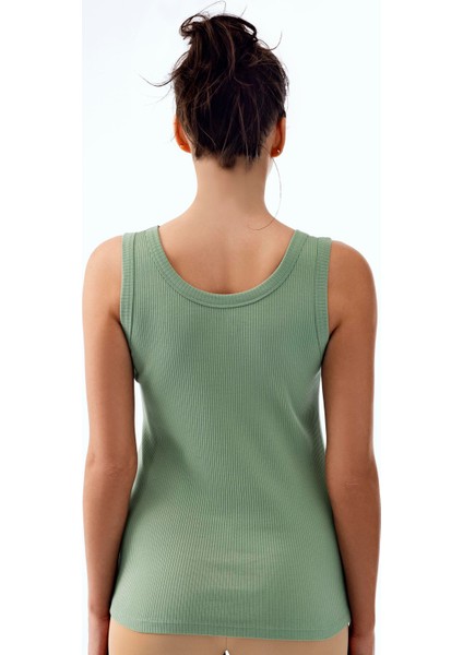 Kadın Fitilli Kolsuz T-Shirt Siyah Renk modelleri