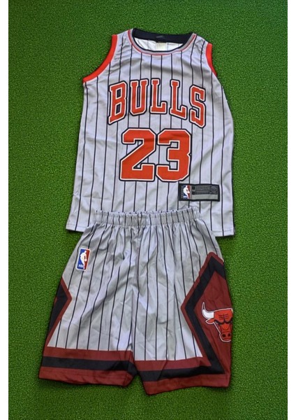 NBA Chicago Bulls Çizgili Jordan Çocuk Basketbol Forması fiyatları